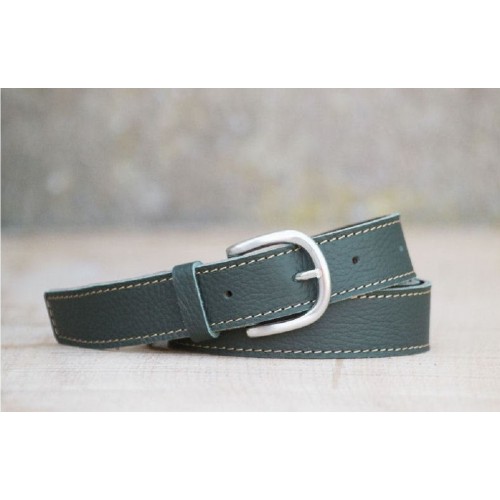 CEINTURE CUIR VERT FORÊT | La classique